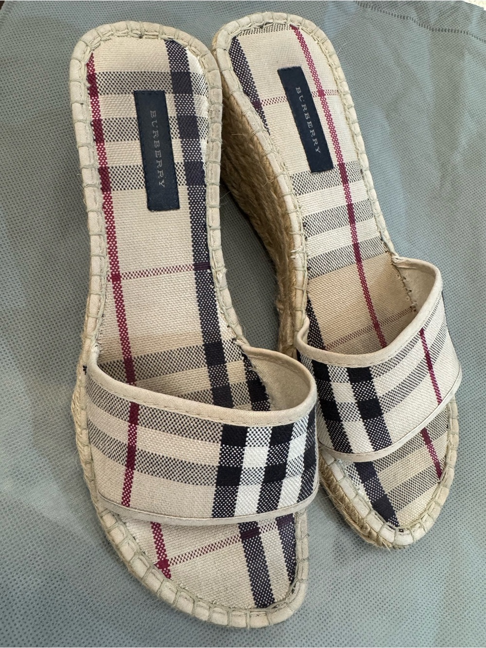 Burberry Plaid Espadrille Sandals - Picture 9 of 9